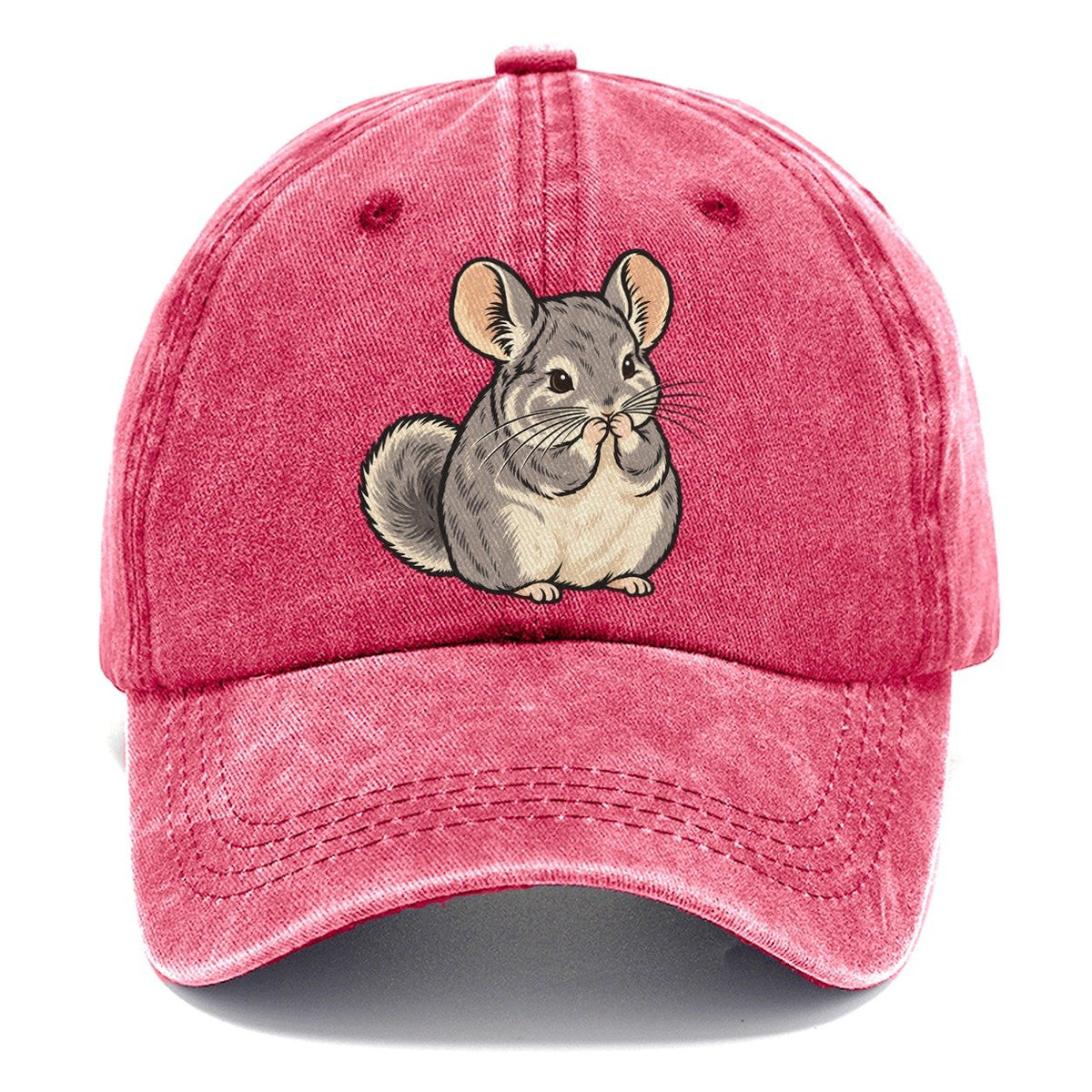 Chinchilla Whisker Wash Small Pet Logos Classic Cap – Pomegranate Blush