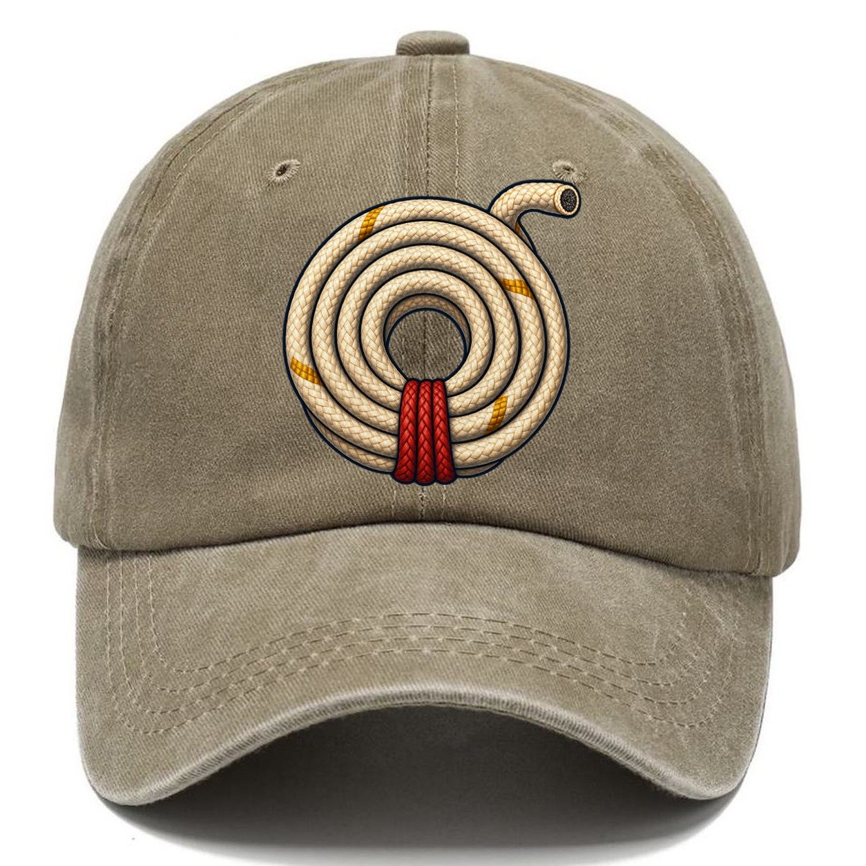 Coiled Climbing Rope Rock Climbing Classic Cap – Warm Sand