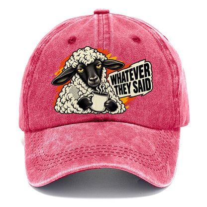 Whatever They Said Sheep Classic Cap – Pomegranate Blush