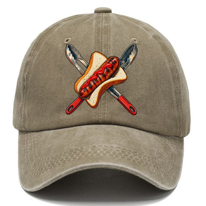Sausage Sizzle Bread And Tongs Australia Cultural Icons Classic Cap – Warm Sand