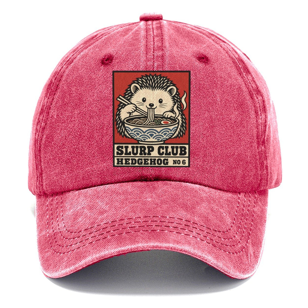 Hedgehog Soba Slurp Club Classic Cap – Pomegranate Blush