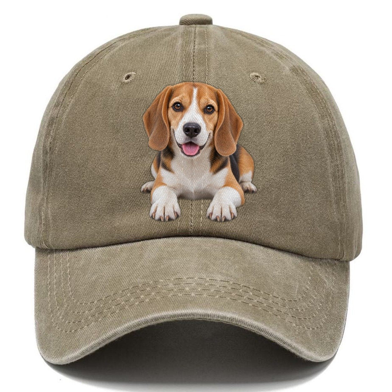 Beagle Lying Down Top Breeds Classic Cap – Warm Sand