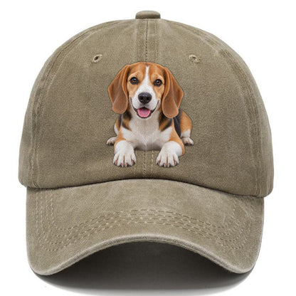 Beagle Lying Down Top Breeds Classic Cap – Warm Sand