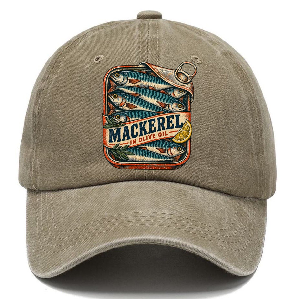 Mackerel Tin Stack Fishing Club Classic Cap – Warm Sand