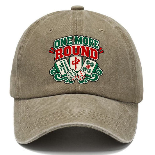 One More Round Mahjong Game Night Classic Cap – Warm Sand
