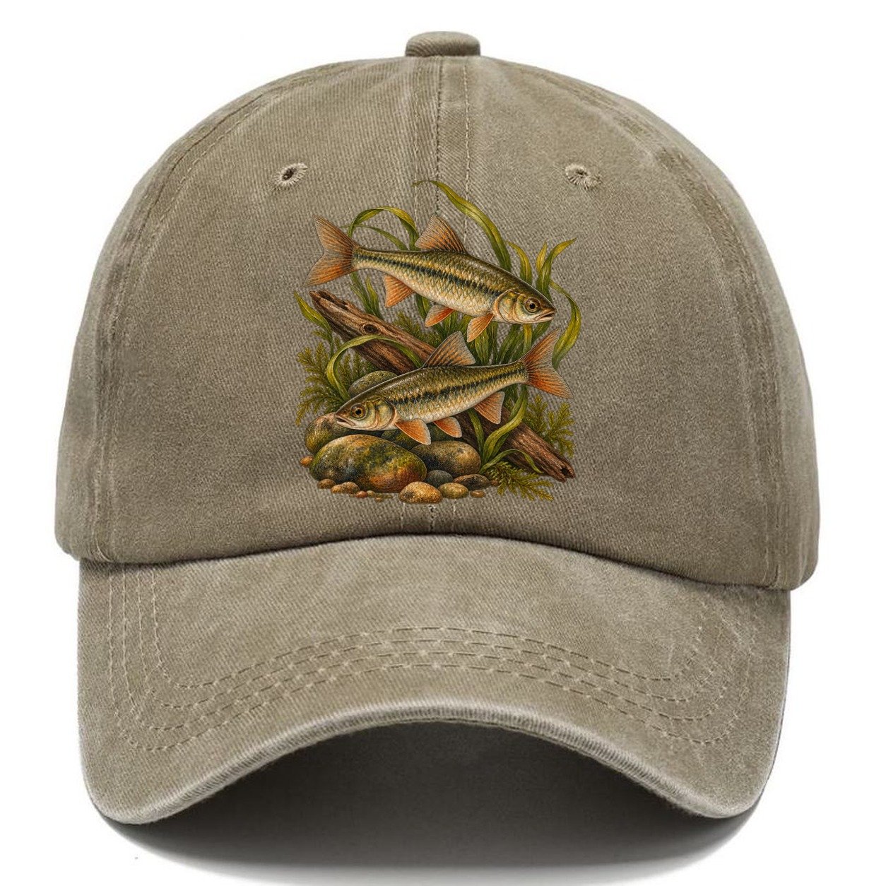 Chub Minnow Plate Fishing Club Classic Cap – Warm Sand