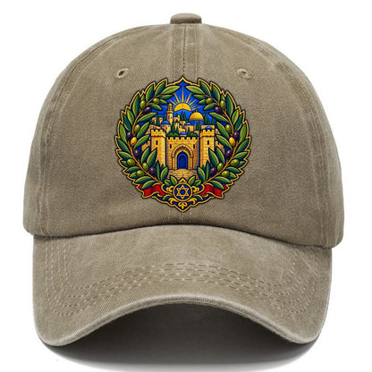 Olive Branch Wreath Jerusalem Classic Cap – Warm Sand