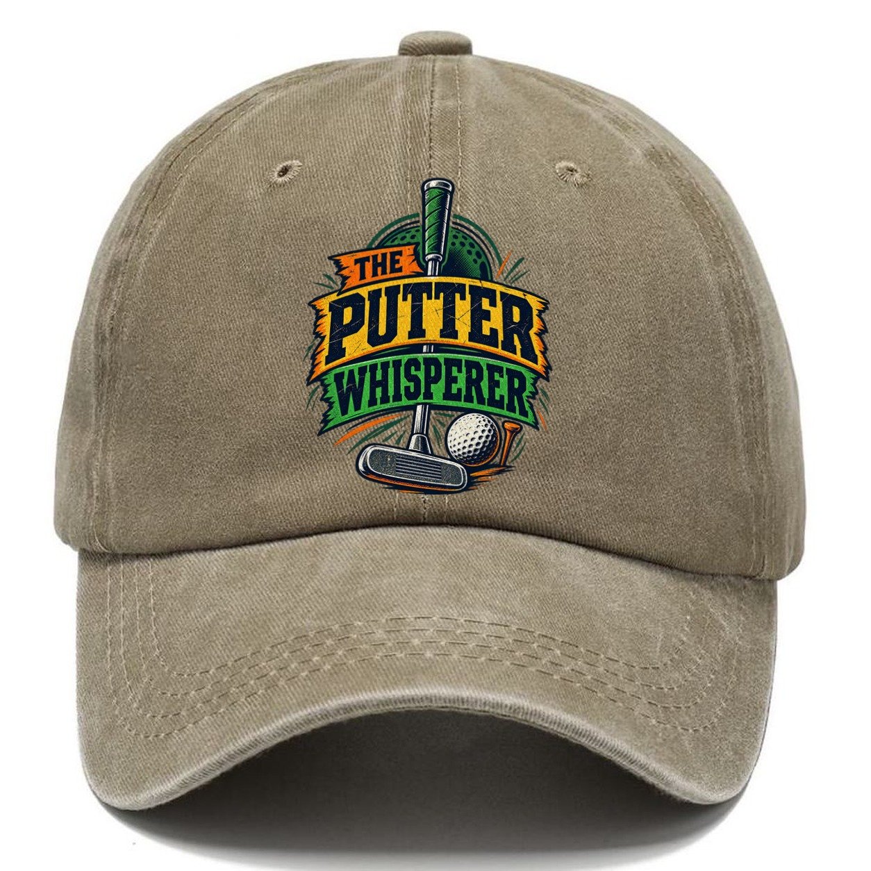 The Putter Whisperer Golf Life Classic Cap – Warm Sand