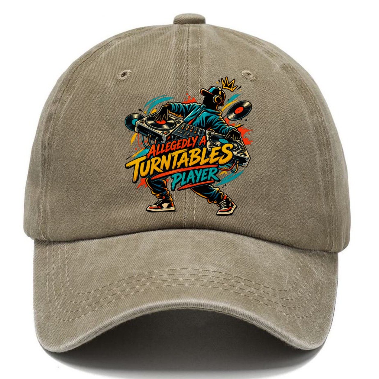 Allegedly A Turntables Player Music Instruments Classic Cap – Warm Sand
