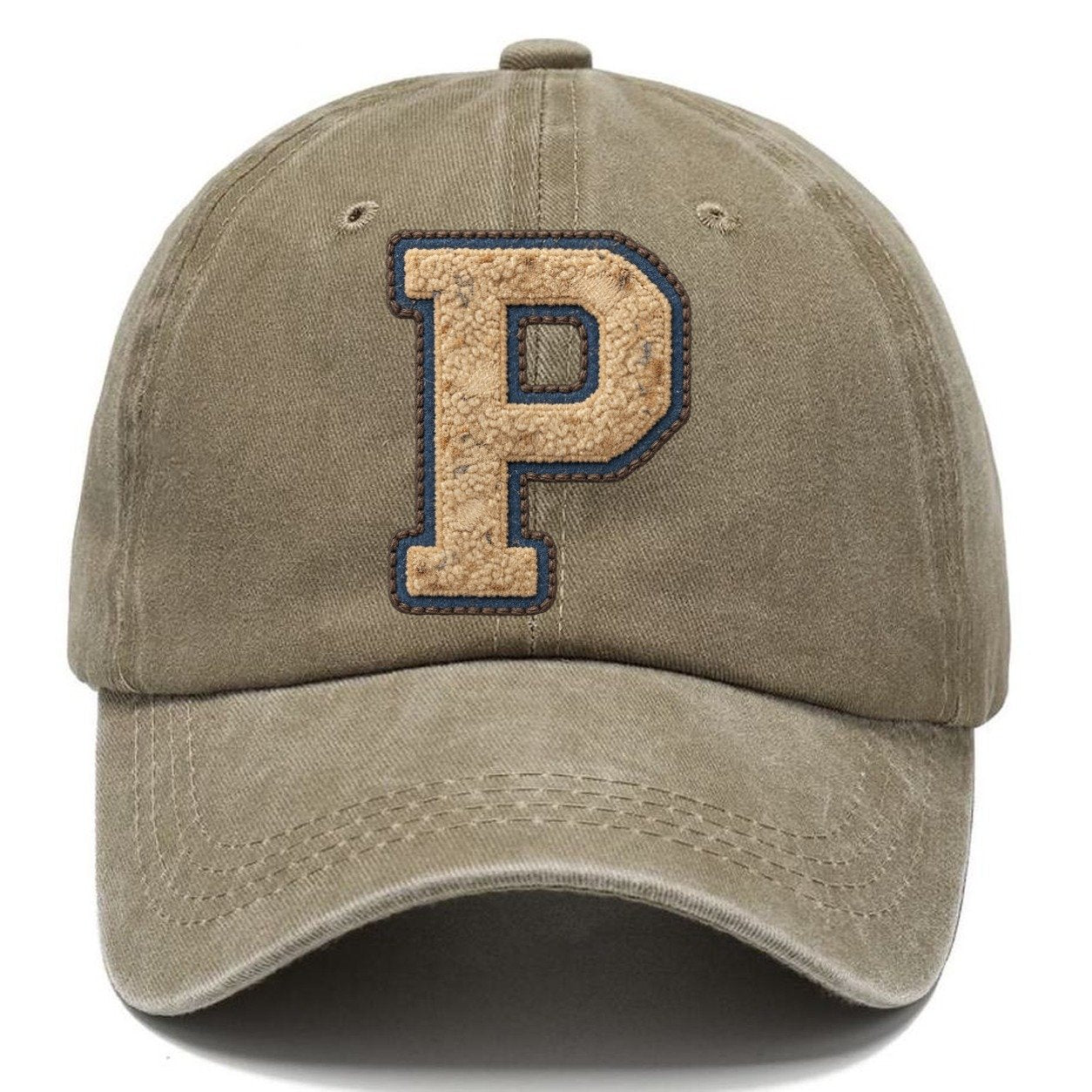 Varsity Chenille P Monogram Classic Cap – Warm Sand