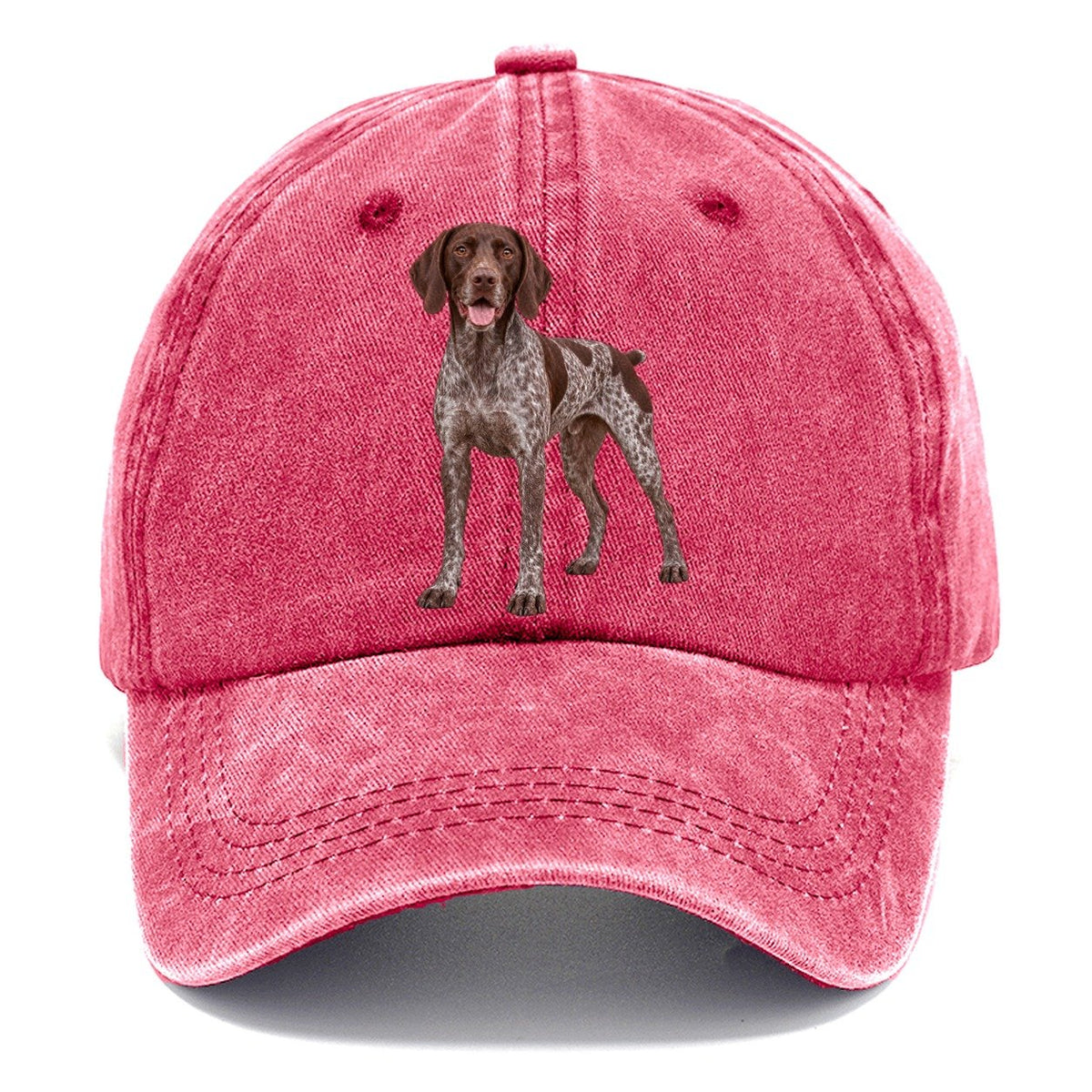 German Shorthaired Pointer Standing Top Breeds Classic Cap – Pomegranate Blush