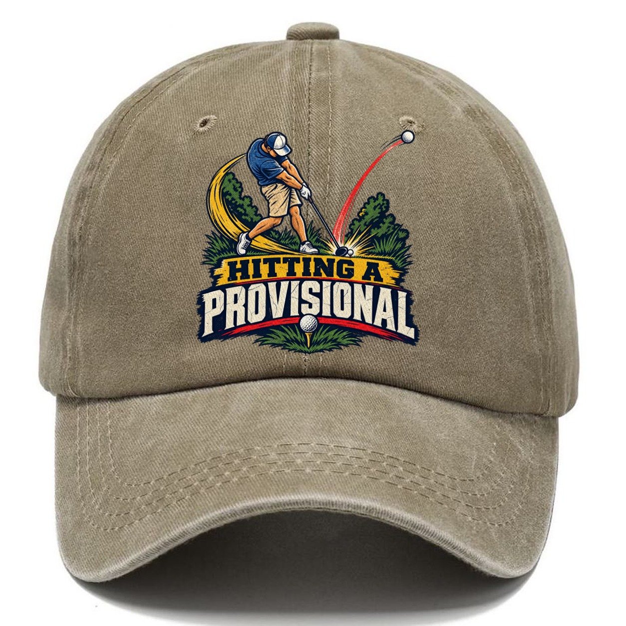 Hitting A Provisional Golf Life Classic Cap – Warm Sand