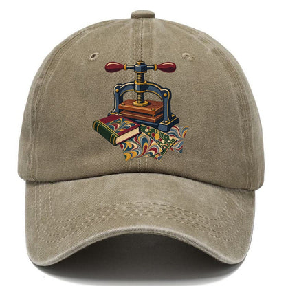 Bookbinder Press And Marbled Pages Uk Culture Heritage Classic Cap – Warm Sand