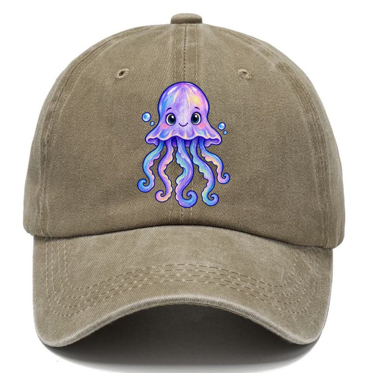 Jellyfish Front Glow Sea Sprite Classic Cap – Warm Sand