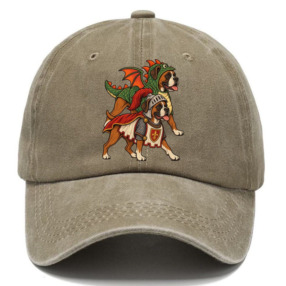 2 Boxers In Halloween Costumes Hdp 32 Parade Lineup Halloween Dog Parade Classic Cap – Warm Sand