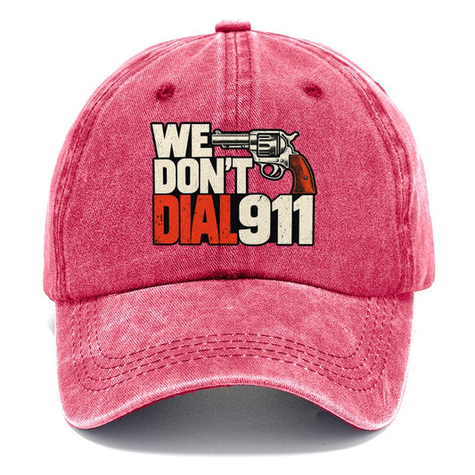Swiss Type Block We Don't Dial 911 Classic Cap – Pomegranate Blush