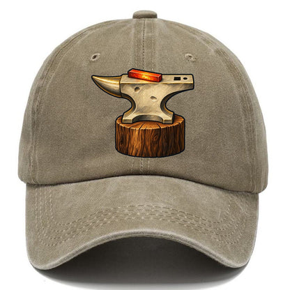 Anvil And Hot Bar Blacksmithing Classic Cap – Warm Sand