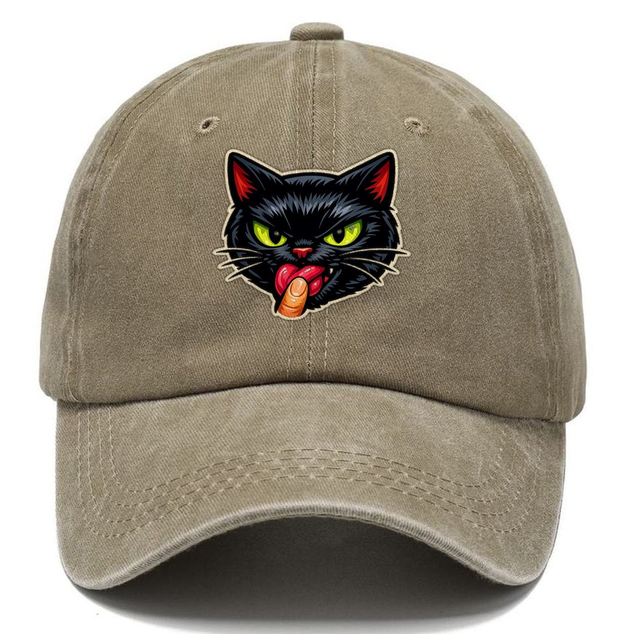 Finger Lickin Cat Classic Cap – Warm Sand