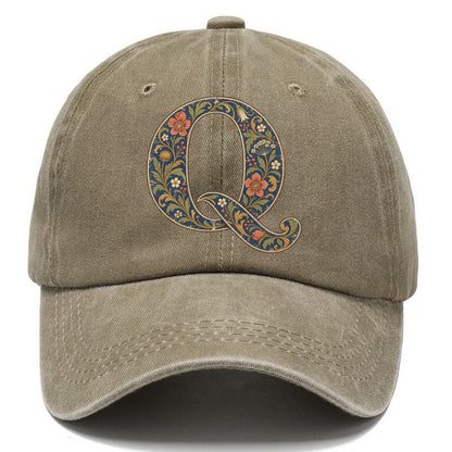 Wildflower Q Monogram Classic Cap – Warm Sand