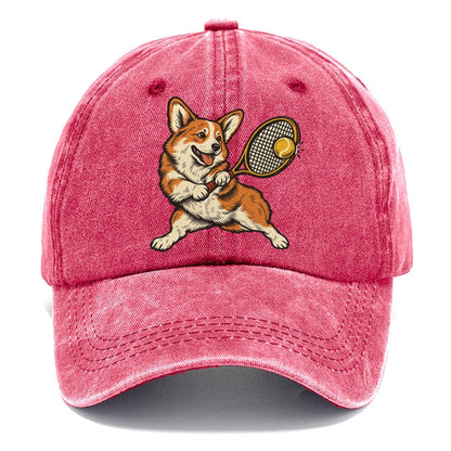 Corgi Tennis Return Sundown Familiars Classic Cap – Pomegranate Blush