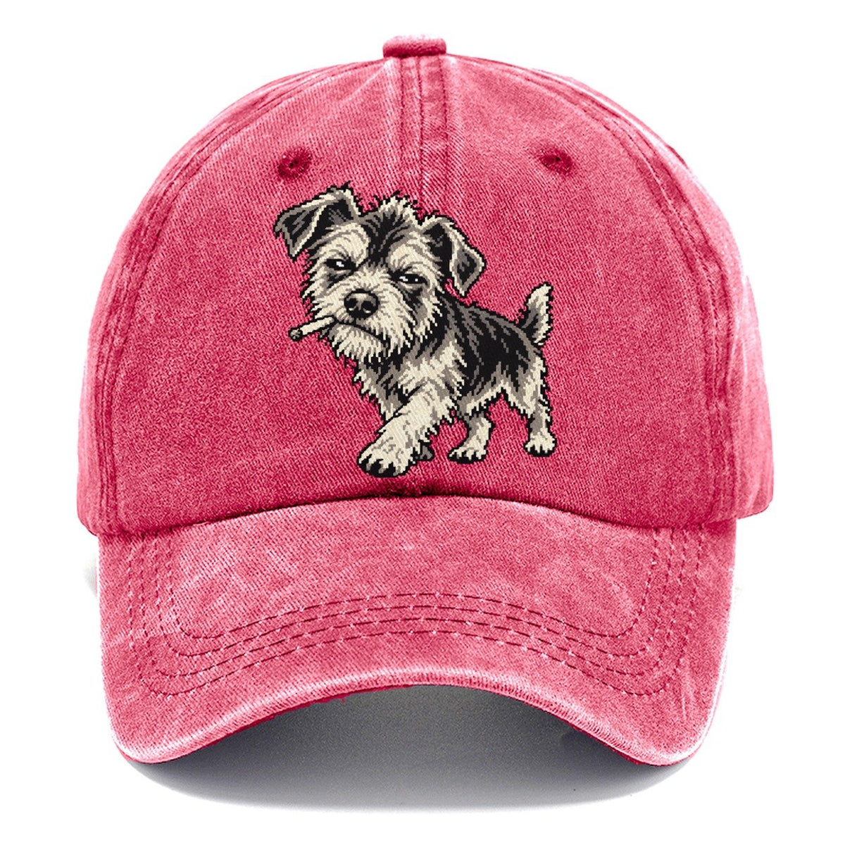 Scruffy Dog with Cigarette Classic Cap – Pomegranate Blush
