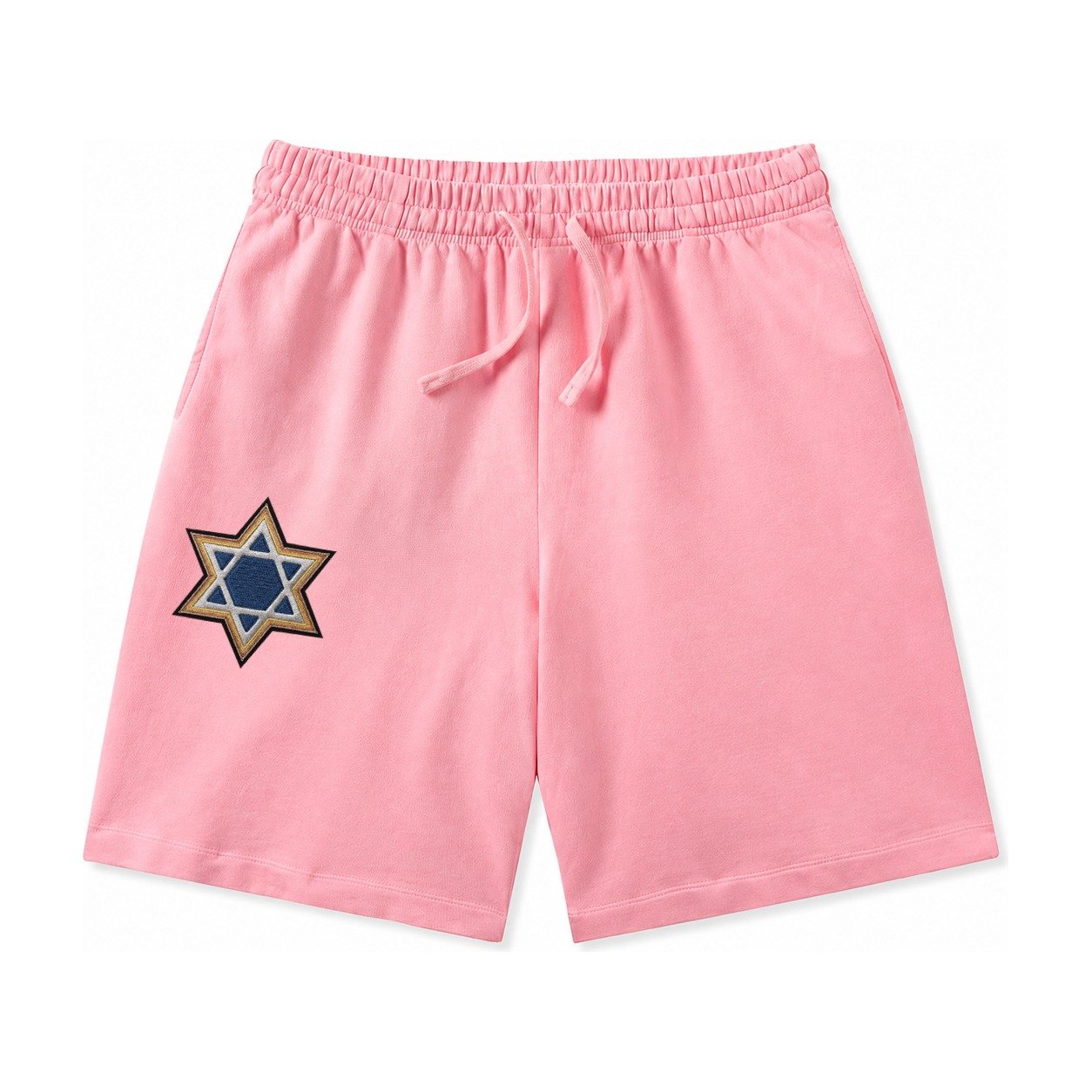 Star Of David Washed Shorts – Pink