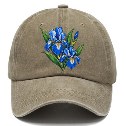 Quebec Blue Flag Iris Canada Cultural Icons Classic Cap – Warm Sand