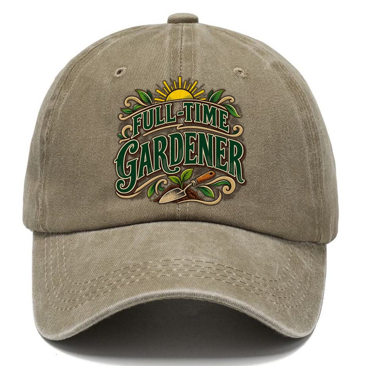 Full Time Gardener Retired Living Classic Cap – Warm Sand