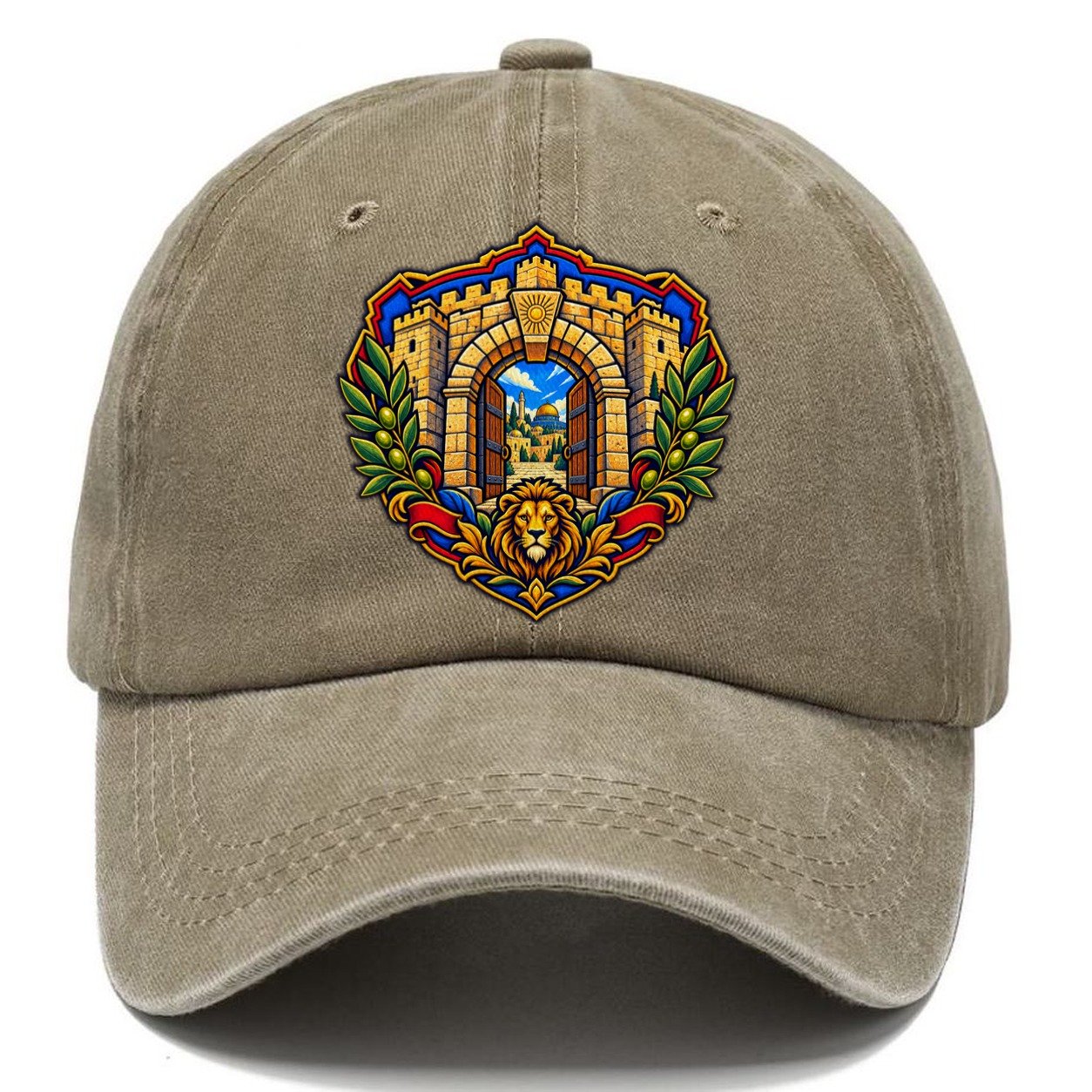 Jaffa Gate Keystone Jerusalem Classic Cap – Warm Sand