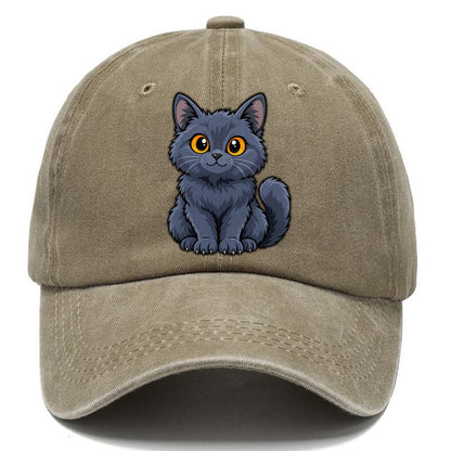 Chartreux Smiling Sit Peeking Cats Classic Cap – Warm Sand