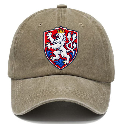 Czech Republic Minimal Emblem Country Logos Classic Cap – Warm Sand