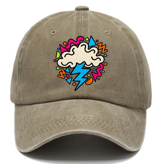 Squiggle Lightning Cloud Crazy Styles Classic Cap – Warm Sand