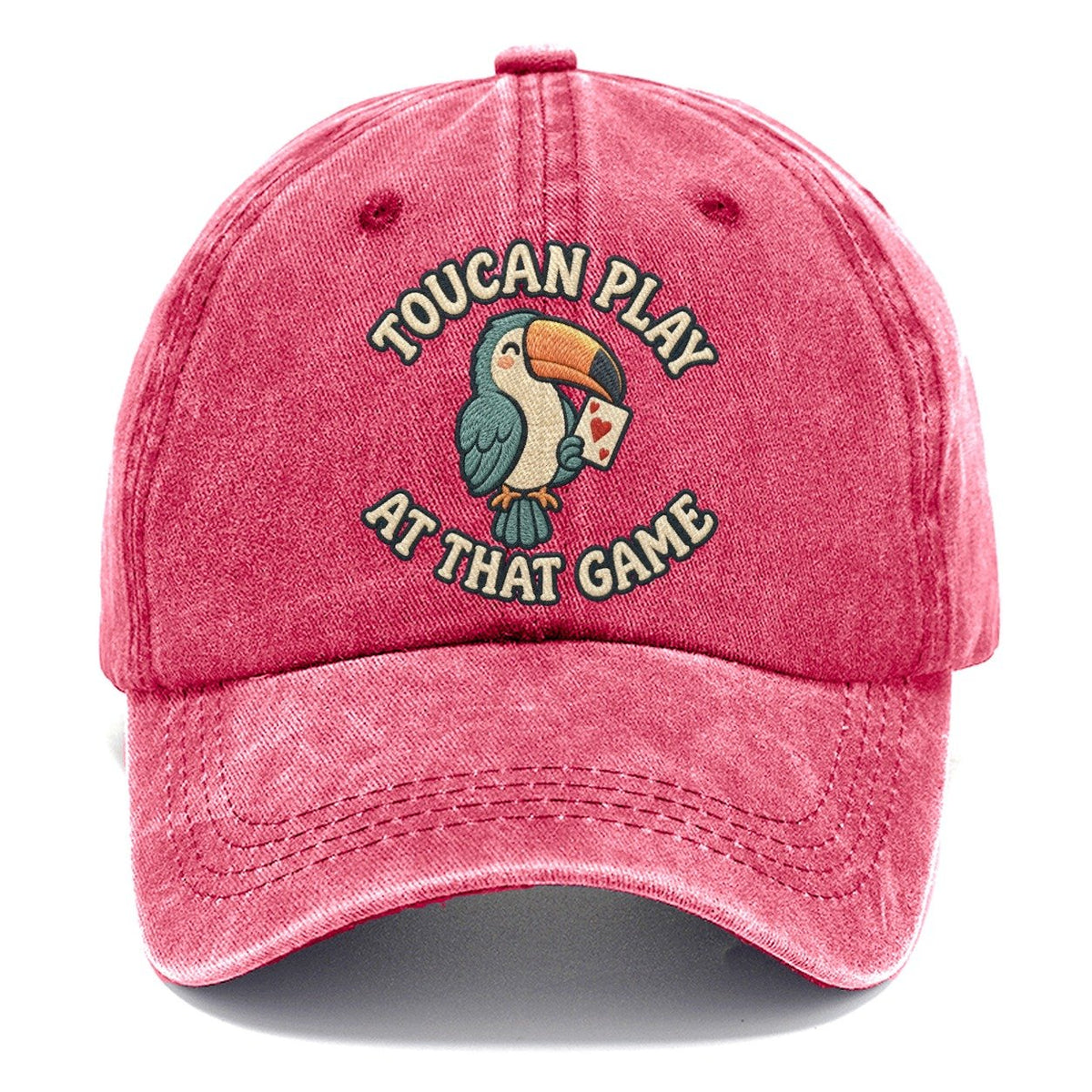 Toucan Animal Puns Classic Cap – Pomegranate Blush