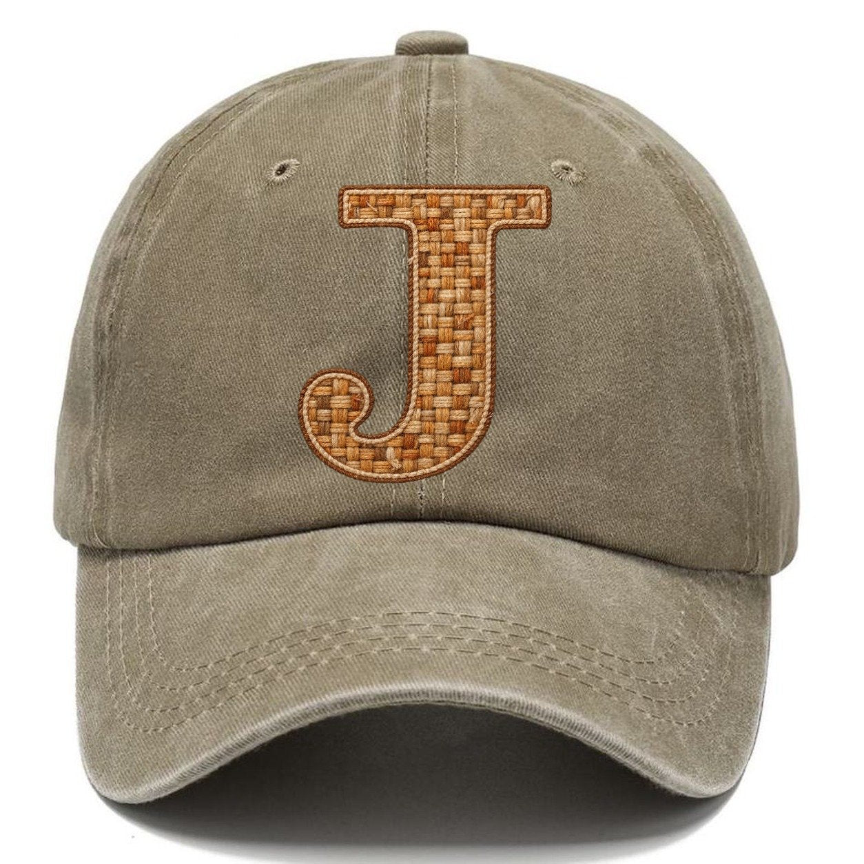 Woven Tweed J Monogram Classic Cap – Warm Sand