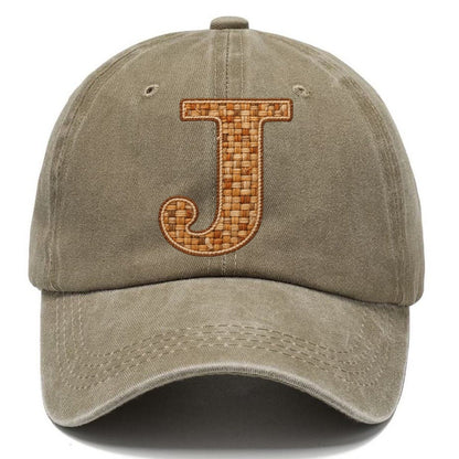 Woven Tweed J Monogram Classic Cap – Warm Sand