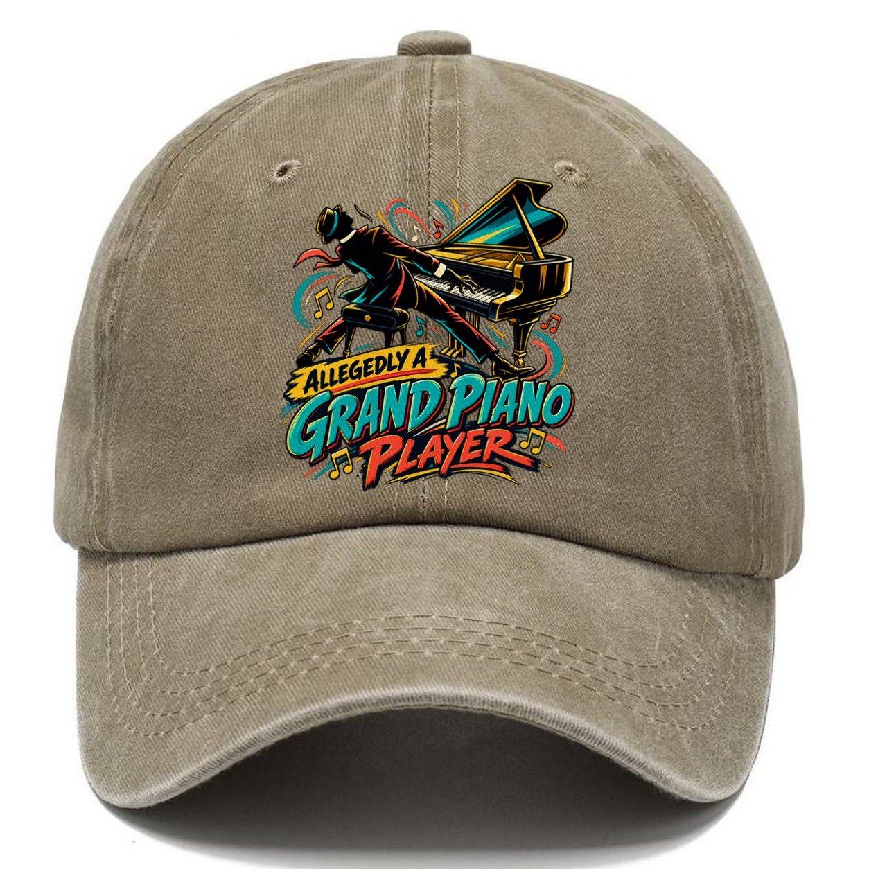 Allegedly A Grand Piano Player Music Instruments Classic Cap – Warm Sand