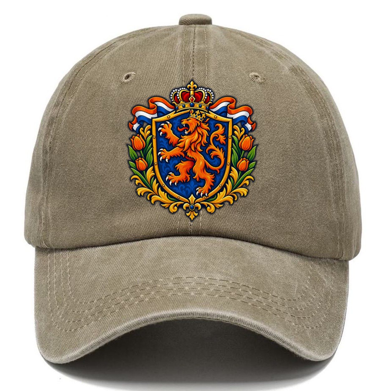 Netherlands Heraldic Crest Country Logos Classic Cap – Warm Sand