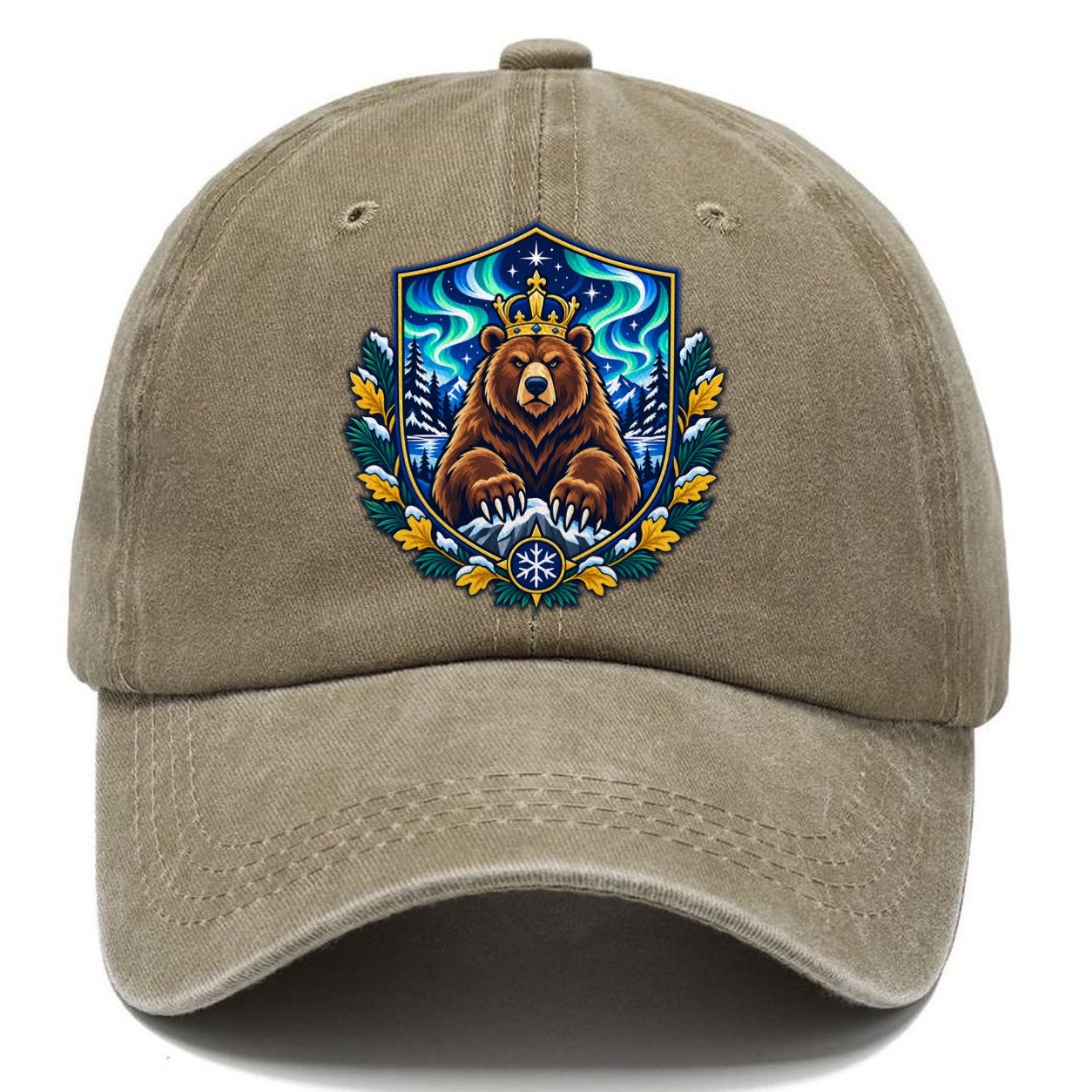 Finland Heraldic Crest Country Logos Classic Cap – Warm Sand