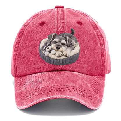 Miniature Schnauzer Silhouette Classic Cap – Pomegranate Blush