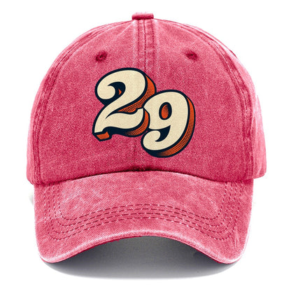 Pop Art Number 29 Classic Cap – Pomegranate Blush