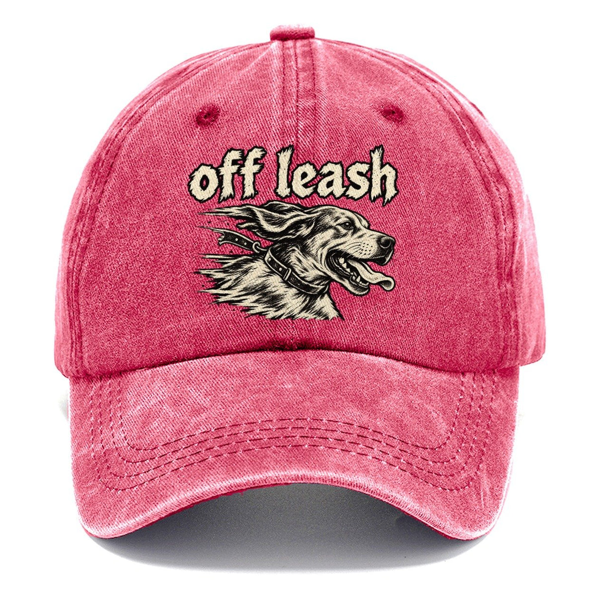 A Sprinting Hound S Head And Shoulders In Profile Bark For Me Classic Cap – Pomegranate Blush
