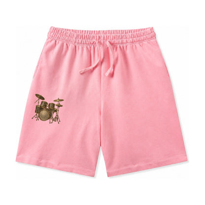 Drum Kit Washed Shorts – Pink