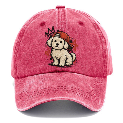 Graffiti Puppy Red Classic Cap – Pomegranate Blush