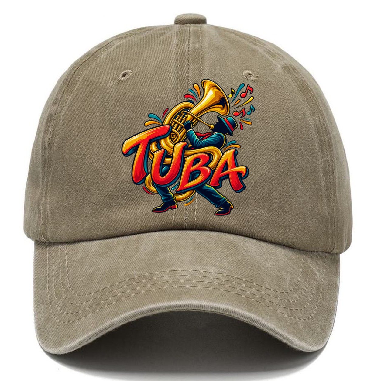 Tuba Wordmark Music Instruments Classic Cap – Warm Sand