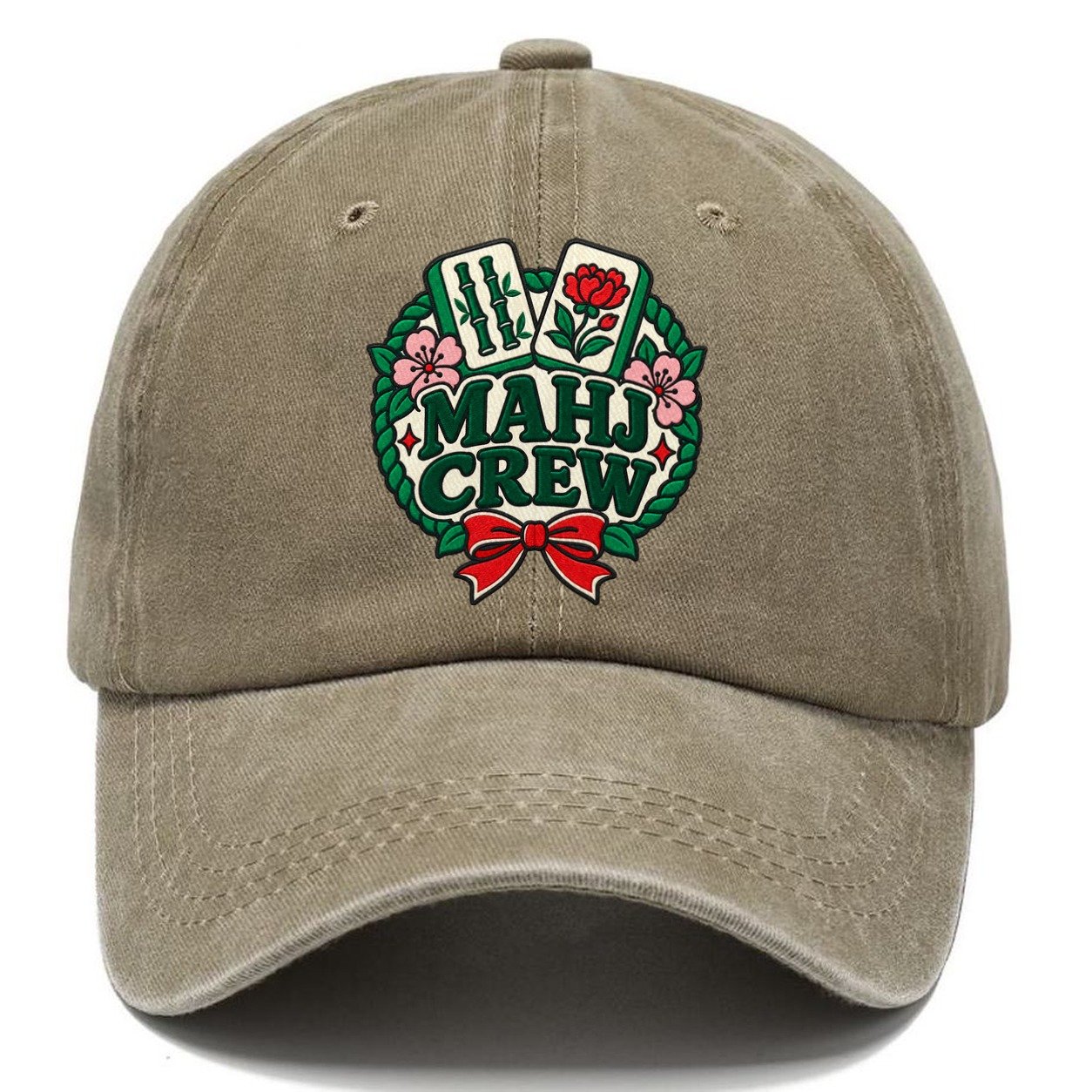 Mahj Crew Mahjong Game Night Classic Cap – Warm Sand