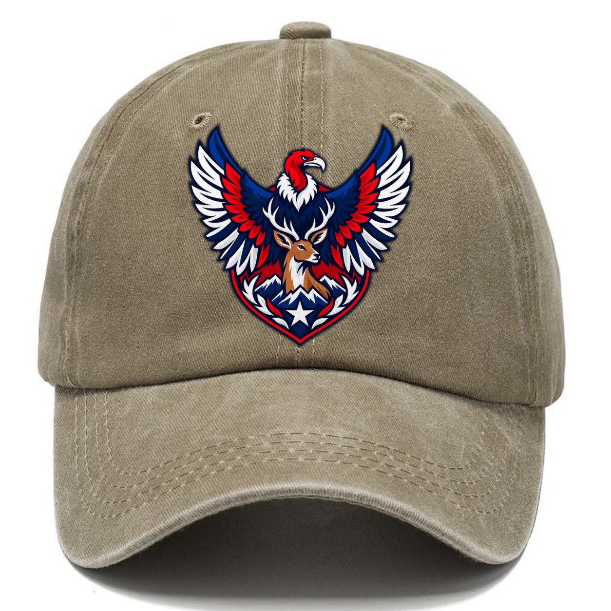 Chile Minimal Emblem Country Logos Classic Cap – Warm Sand