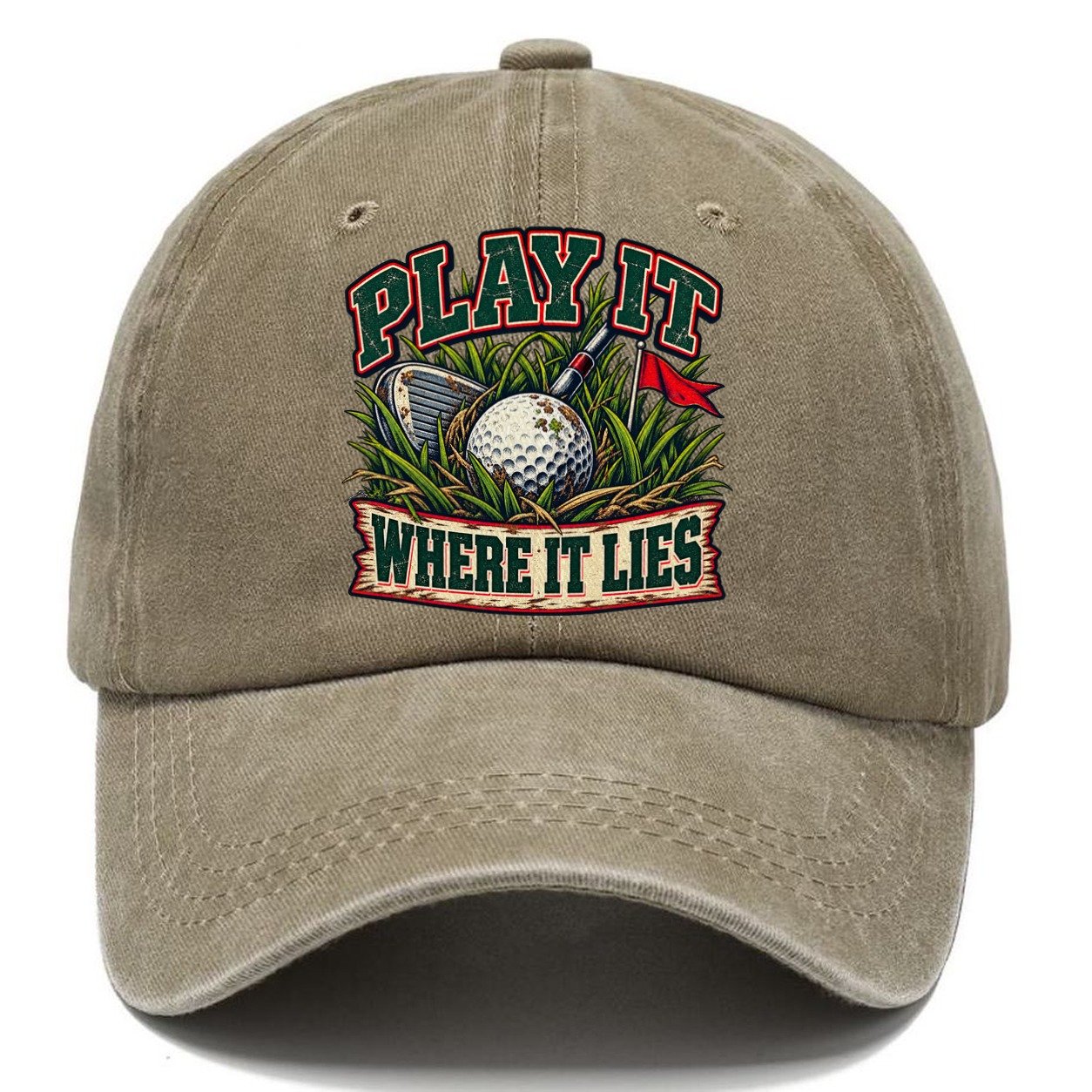 Play It Where It Lies Golf Life Classic Cap – Warm Sand