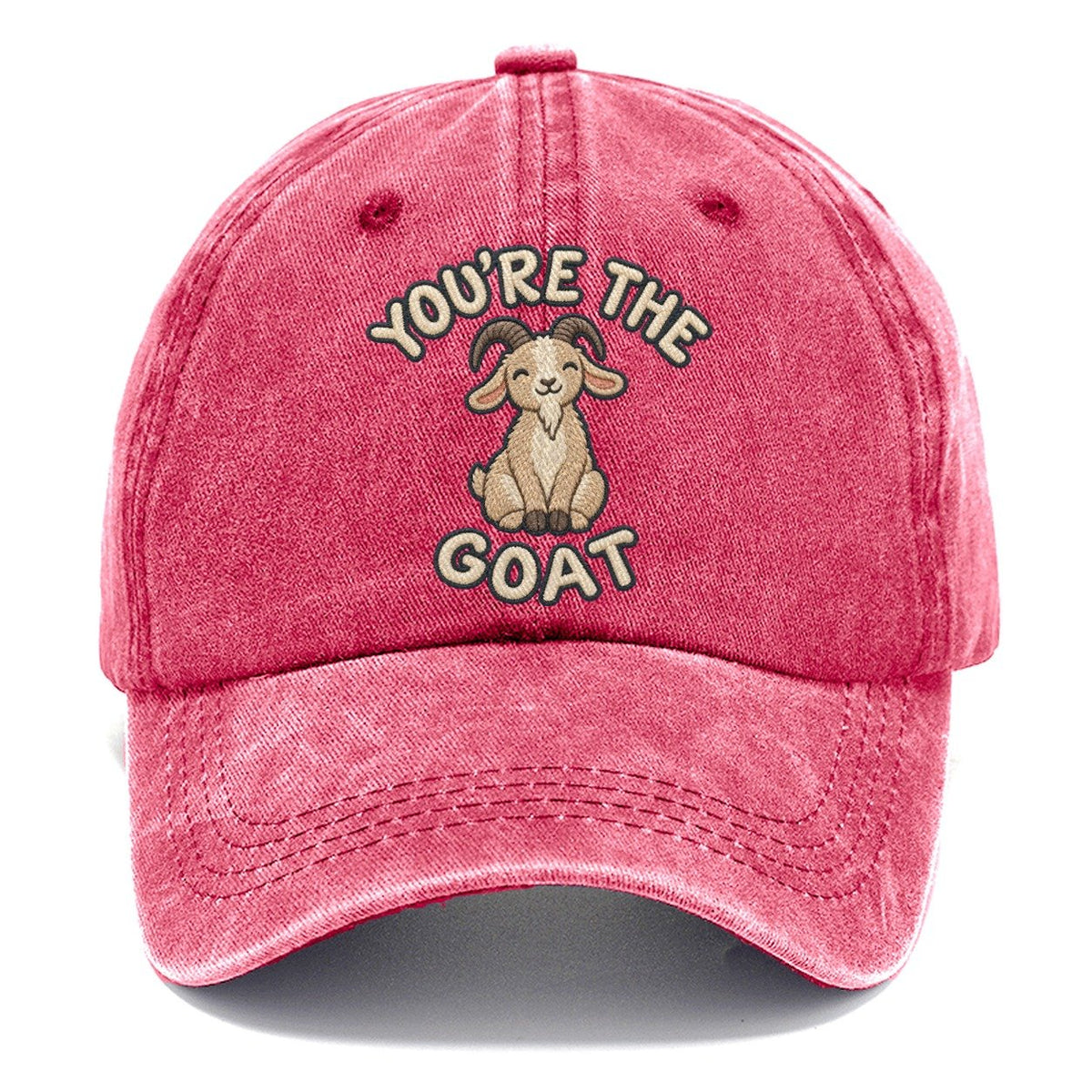 Goat Animal Puns Classic Cap – Pomegranate Blush