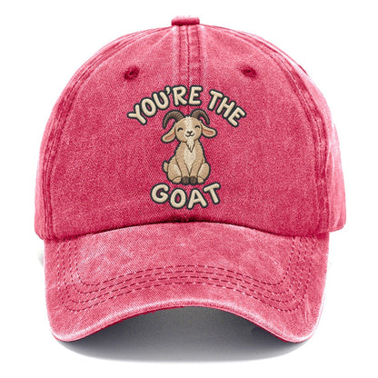 Goat Animal Puns Classic Cap – Pomegranate Blush
