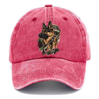 German Shepherd Mountain Portrait Classic Cap – Pomegranate Blush